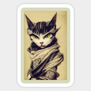 A noble cat Sticker